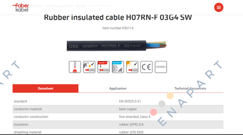 H07RN-F   03G4  SW(1x100 Meter)  