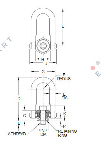 CLM-24014-SHR Поворотне кільце підйомника