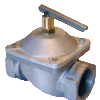 Fuel shut-off valves and jerk handle on/off valves