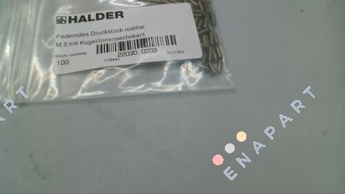 22030.0203 Пружинний плунжер з кулькою та внутрішнім шестигранником