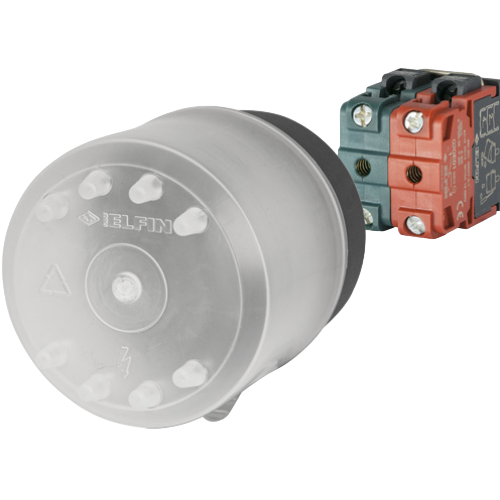 Lampholder BA9S, 1 N.O.+1 N.C., with protective cap