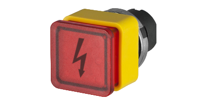 Illuminated safety push-button