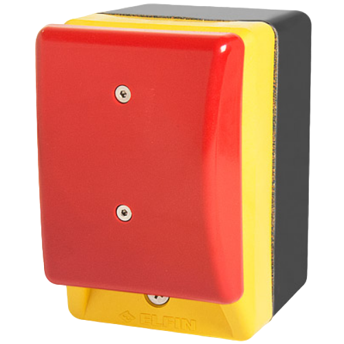 Palm switches, mushroom button, with enclosure