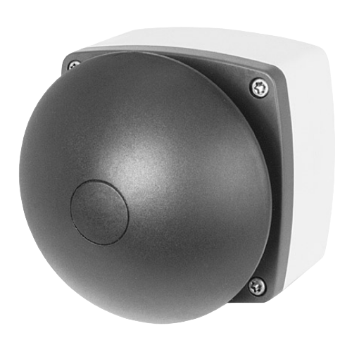 Palm push-button Ø 90, big dome, momentary, with enclosure