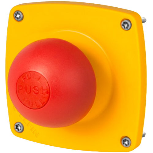 Emergency push-button Ø 50, pull release, wall-mounting