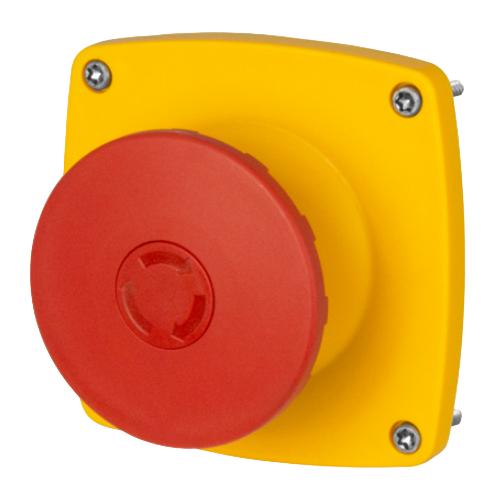 Emergency push-button Ø 60, twist release, wall-mounting