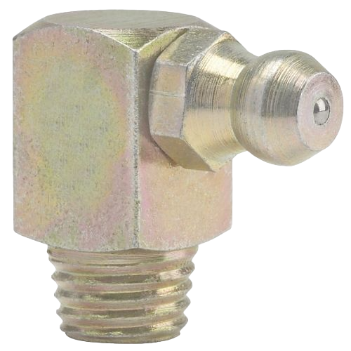 Hydraulic grease nipples H3, 90°, acc to DIN 71 412, hardened, galvanized, square version