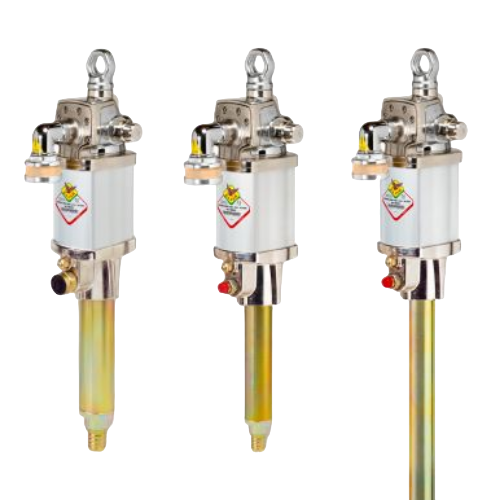 Integral industrial pneumatic pumps