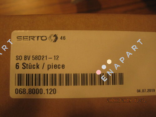 P/N: 068.8000.120, Type: SO BV 58D21-12 Кульовий кран