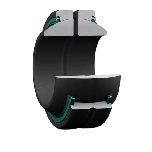 Steel/PTFE fabric sliding contact surfaces