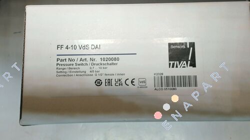 P/N: 1020080, Type FF4- 10 VdS DAI Реле тиску з мембраною Пербунан