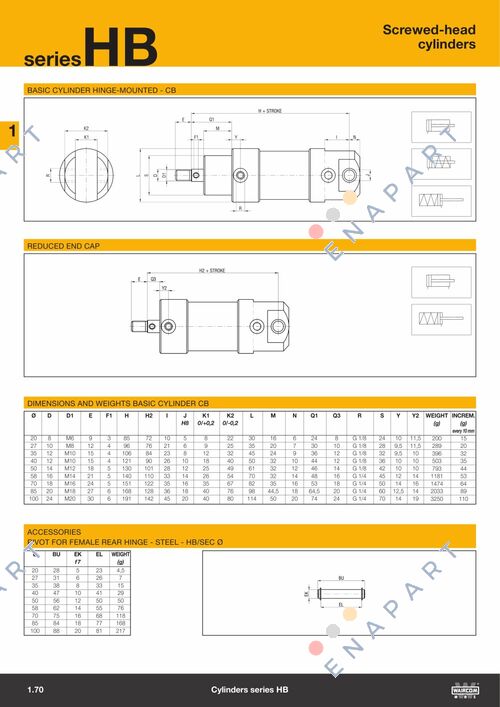 50/70DCB пневматичний циліндр