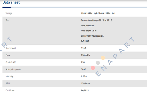 ASP-D250-4P-1PH AREA YWF4E-250S осьовий вентилятор